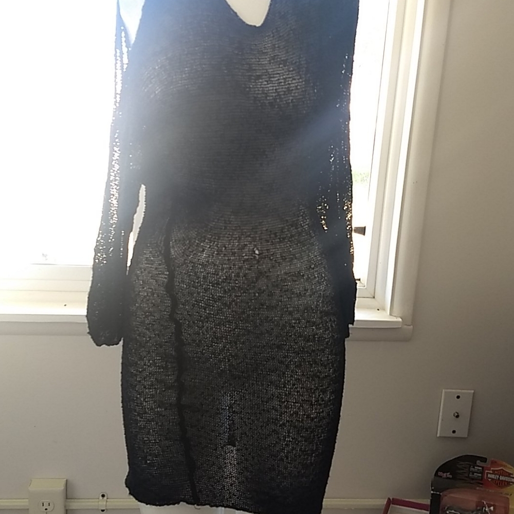 Black sheer dress